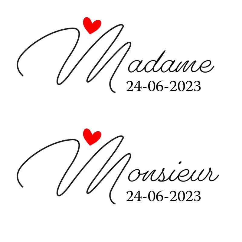 monsieur madame marquage